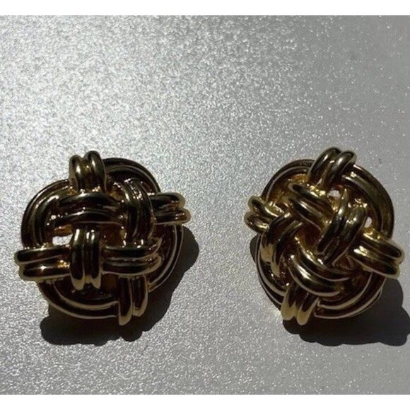 Vintage Cookie Lee Earrings Women’s Modern Quality Gold Gunmetal Chain Clip On - Picture 11 of 15